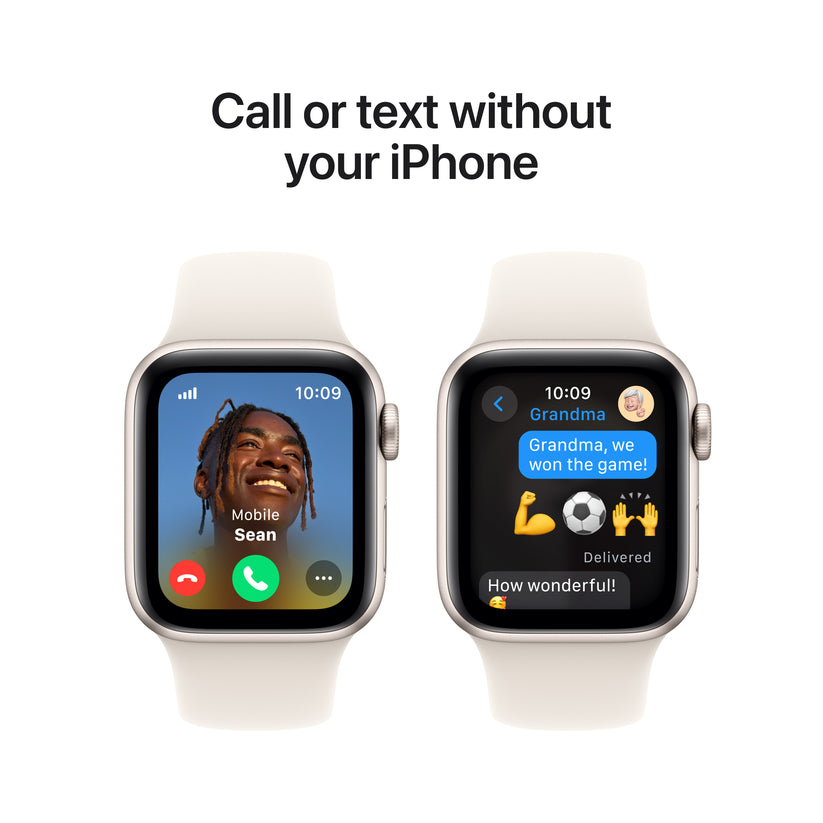 Apple Watch SE GPS + Cellular 40mm hvězdně bílé hliníkové pouzdro s hvězdně bílým sportovním řemínkem - M/L - iSTYLE CZ