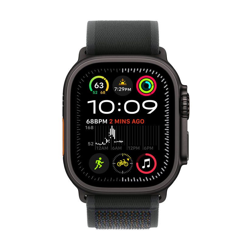 Apple Watch Ultra 2 GPS + Cellular, 49mm černě titanové pouzdro s černým trailovým tahem - S/M - iSTYLE CZ