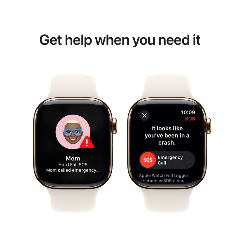 Apple Watch Series 10 GPS + Cellular 42mm zlaté titanové pouzdro s hvězdně bílým sportovním řemínkem - S/M - iSTYLE CZ