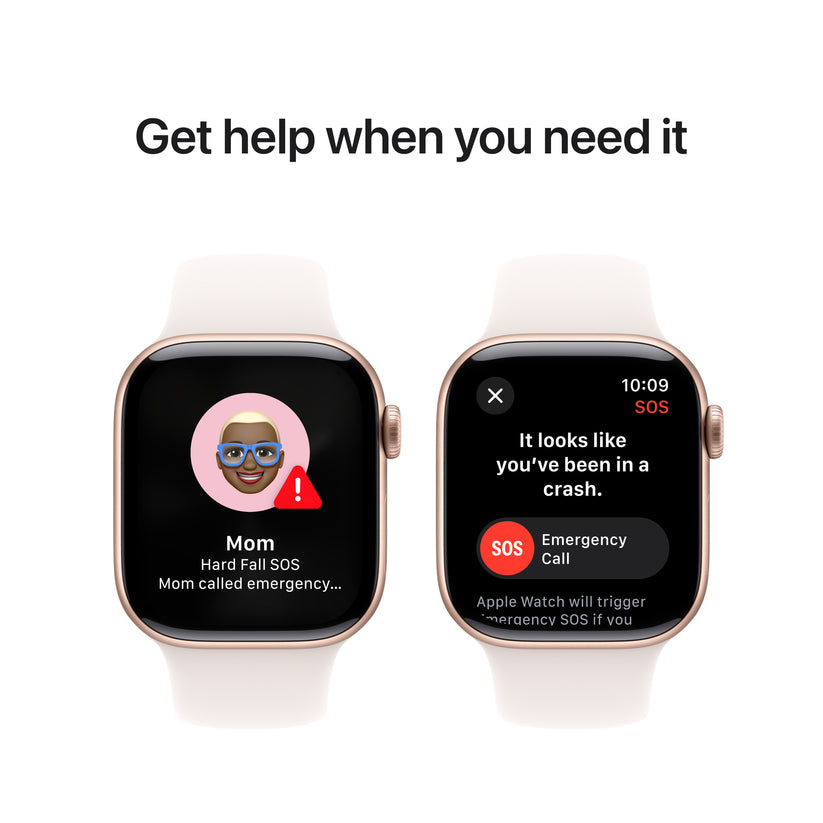 Apple Watch Series 10 GPS + Cellular 42mm růžově zlaté hliníkové pouzdro se světle ruměným sportovním řemínkem - S/M - iSTYLE CZ