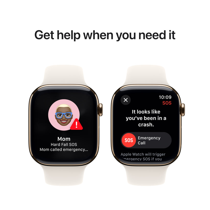 Apple Watch Series 10 GPS + Cellular 46mm zlaté titanové pouzdro s hvězdně bílým sportovním řemínkem - S/M - iSTYLE CZ