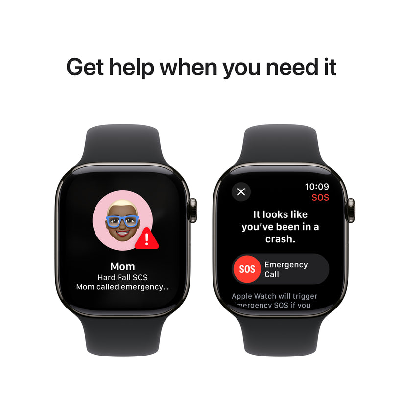 Apple Watch Series 10 GPS + Cellular 46mm břidlicově šedé titanové pouzdro s černým sportovním řemínkem - M/L - iSTYLE CZ