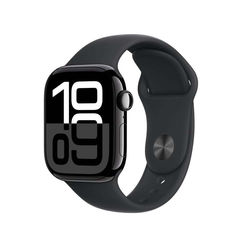 Apple Watch Series 10 GPS + Cellular 42mm klavírně černé hliníkové pouzdro s černým sportovním řemínkem - S/M - iSTYLE CZ