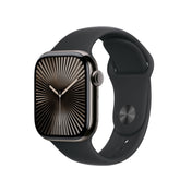 Apple Watch Series 10 GPS + Cellular 42mm břidlicově šedé titanové pouzdro s černým sportovním řemínkem - M/L - iSTYLE CZ