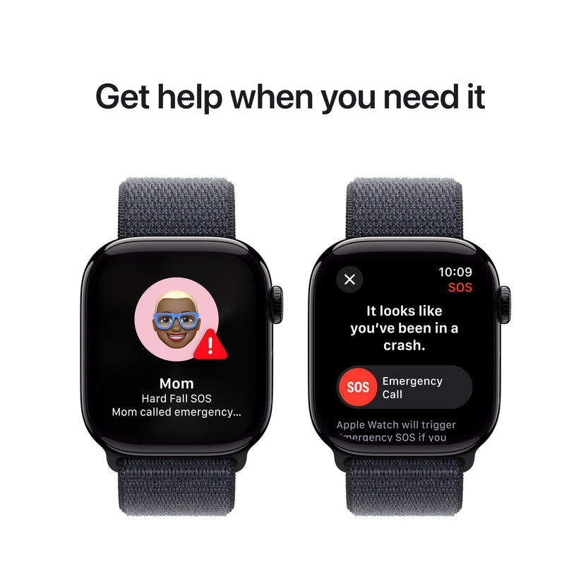 Apple Watch Series 10 GPS 42mm klavírně černé hliníkové pouzdro s inkoustově fialovým sportovním provlékacím řemínkem - iSTYLE CZ