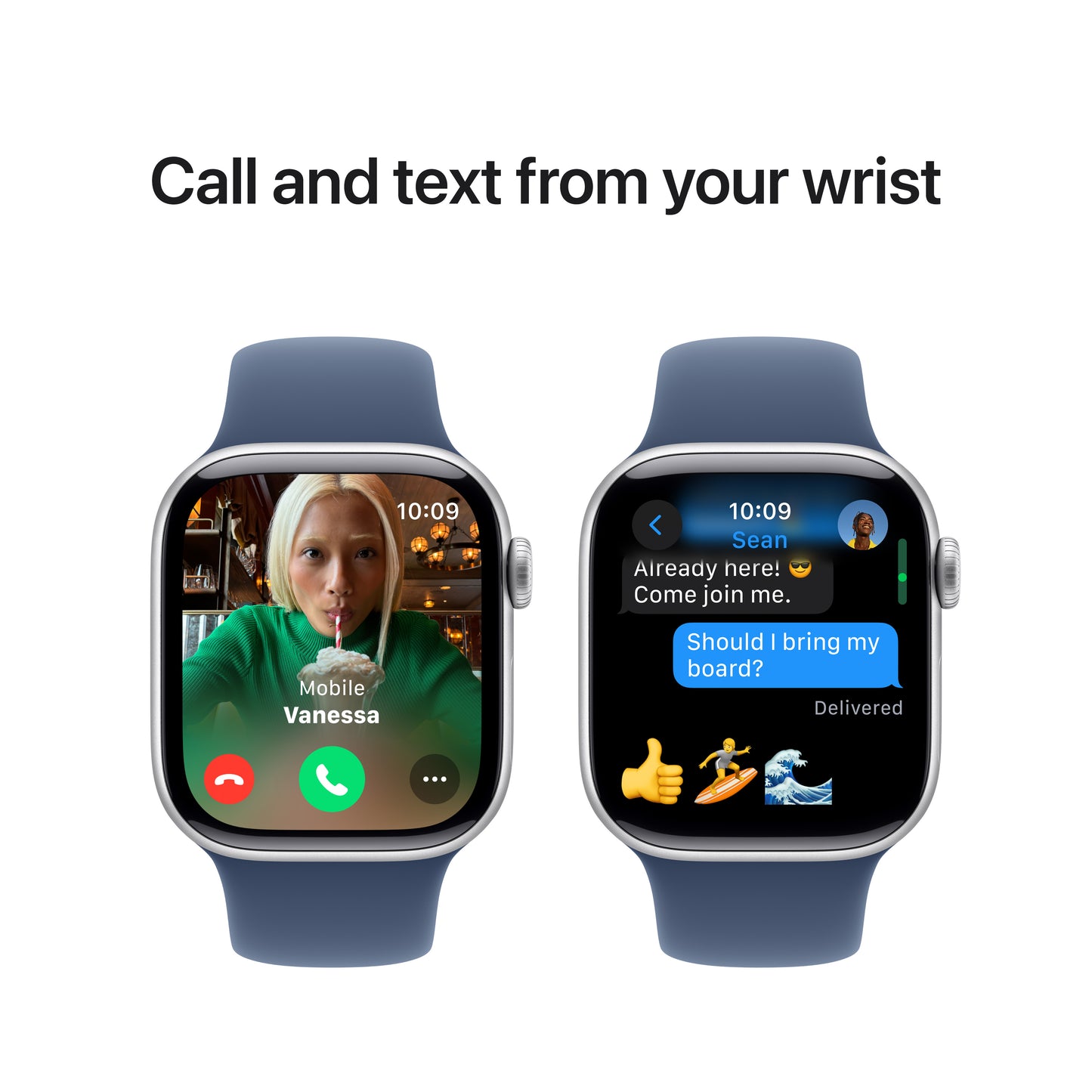 Apple Watch Series 10 GPS 42mm stříbné hliníkové pouzdro s denimovým sportovním řemínkem - M/L - iSTYLE CZ