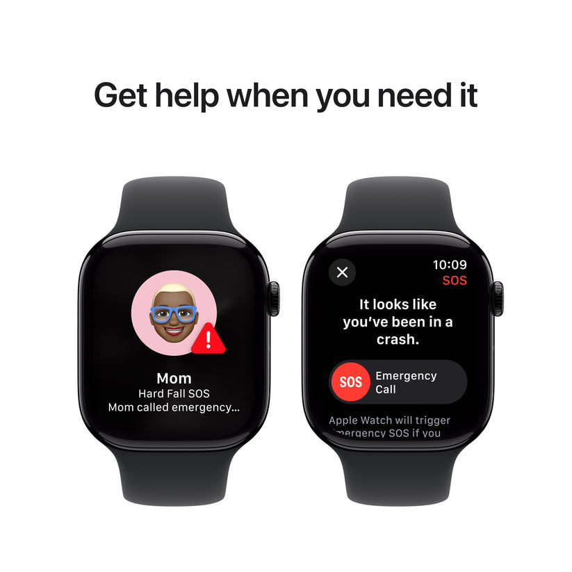 Apple Watch Series 10 GPS 46mm klavírně černé hliníkové pouzdro s černým sportovním řemínkem - S/M - iSTYLE CZ