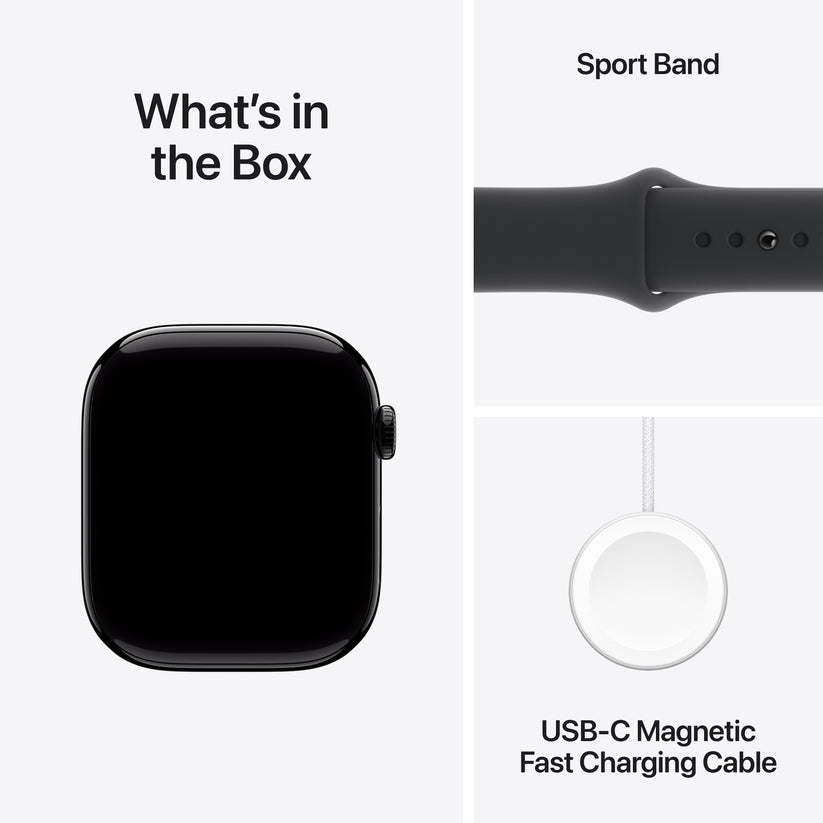 Apple Watch Series 10 GPS 46mm klavírně černé hliníkové pouzdro s černým sportovním řemínkem - S/M - iSTYLE CZ