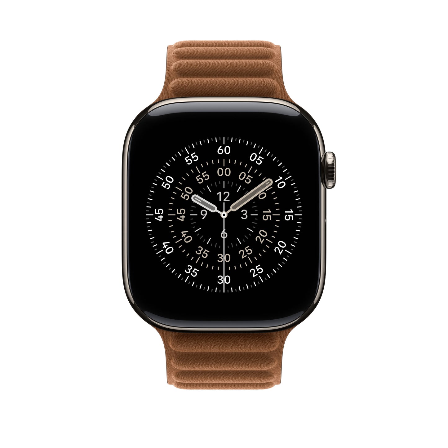 Řemínek pro Apple Watch 44/45/46/49 mm Apple karamelový magnetický tah - S/M - iSTYLE CZ