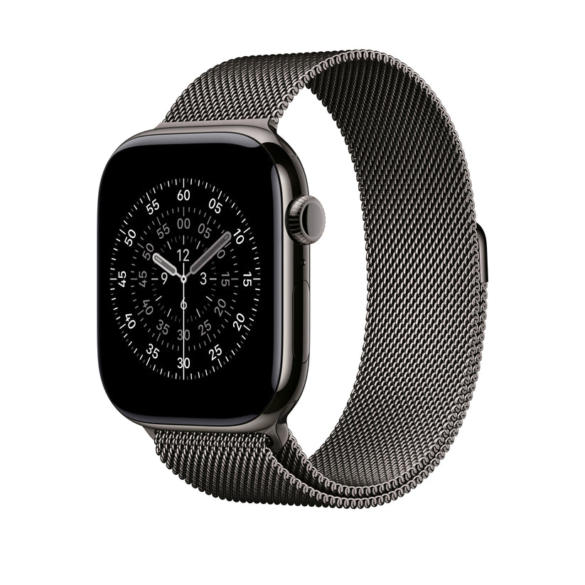 Řemínek pro Apple Watch 44/45/46/49 mm Apple břidlicově šedý milánský tah - M/L - iSTYLE CZ