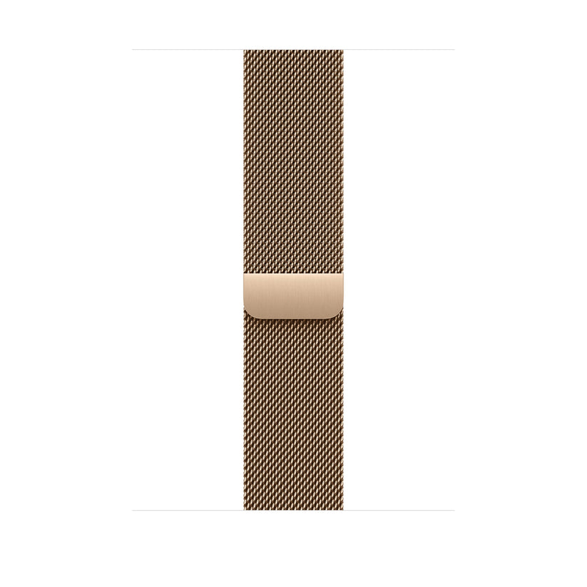 Řemínek pro Apple Watch 44/45/46/49 mm Apple zlatý milánský tah - M/L - iSTYLE CZ