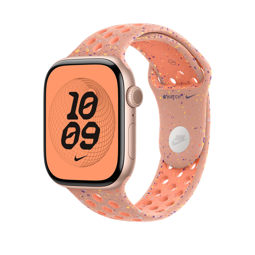 Řemínek pro Apple Watch 44/45/46/49 mm Apple Alpenglow Pink sportovní Nike - M/L - iSTYLE CZ