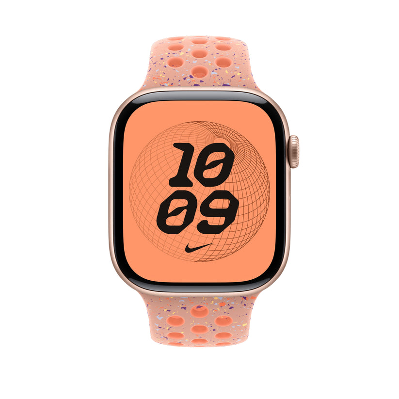 Řemínek pro Apple Watch 44/45/46/49 mm Apple Alpenglow Pink sportovní Nike - S/M - iSTYLE CZ