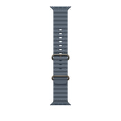 Řemínek pro Apple Watch 44/45/46/49 mm Apple ocelově modrý Oceánský - provedení z přírodního titanu - iSTYLE CZ