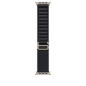 Řemínek pro Apple Watch 44/45/46/49 mm Apple černý Alpský tah - střední - provedení z přírodního titanu - iSTYLE CZ