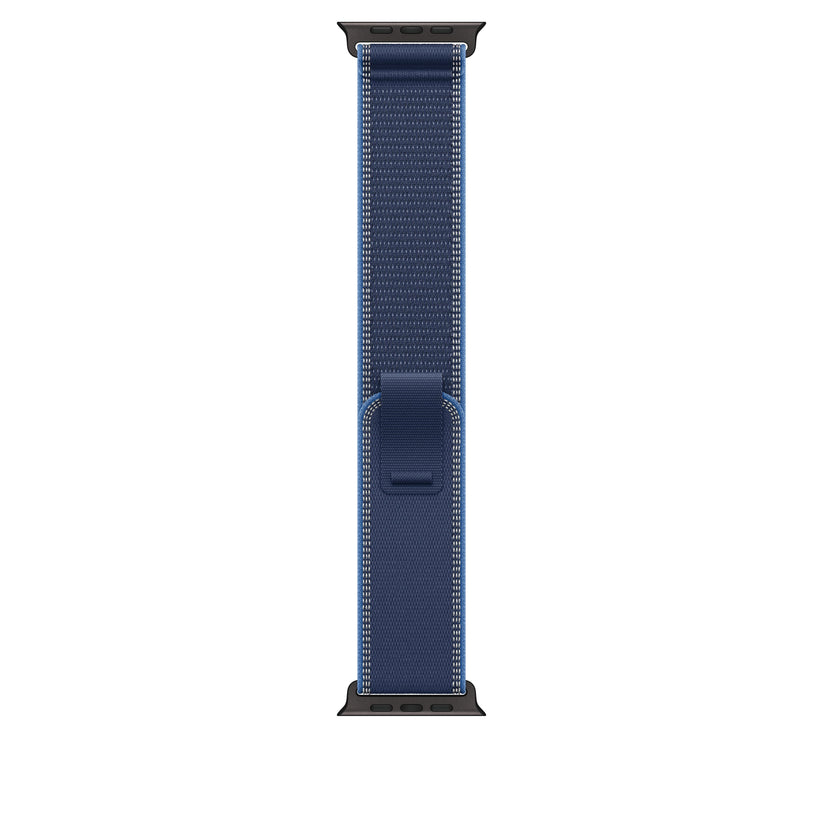 Řemínek pro Apple Watch 44/45/46/49 mm Apple modrý / jasně modrý Trailový tah - S/M - provedení z černého titanu - iSTYLE CZ