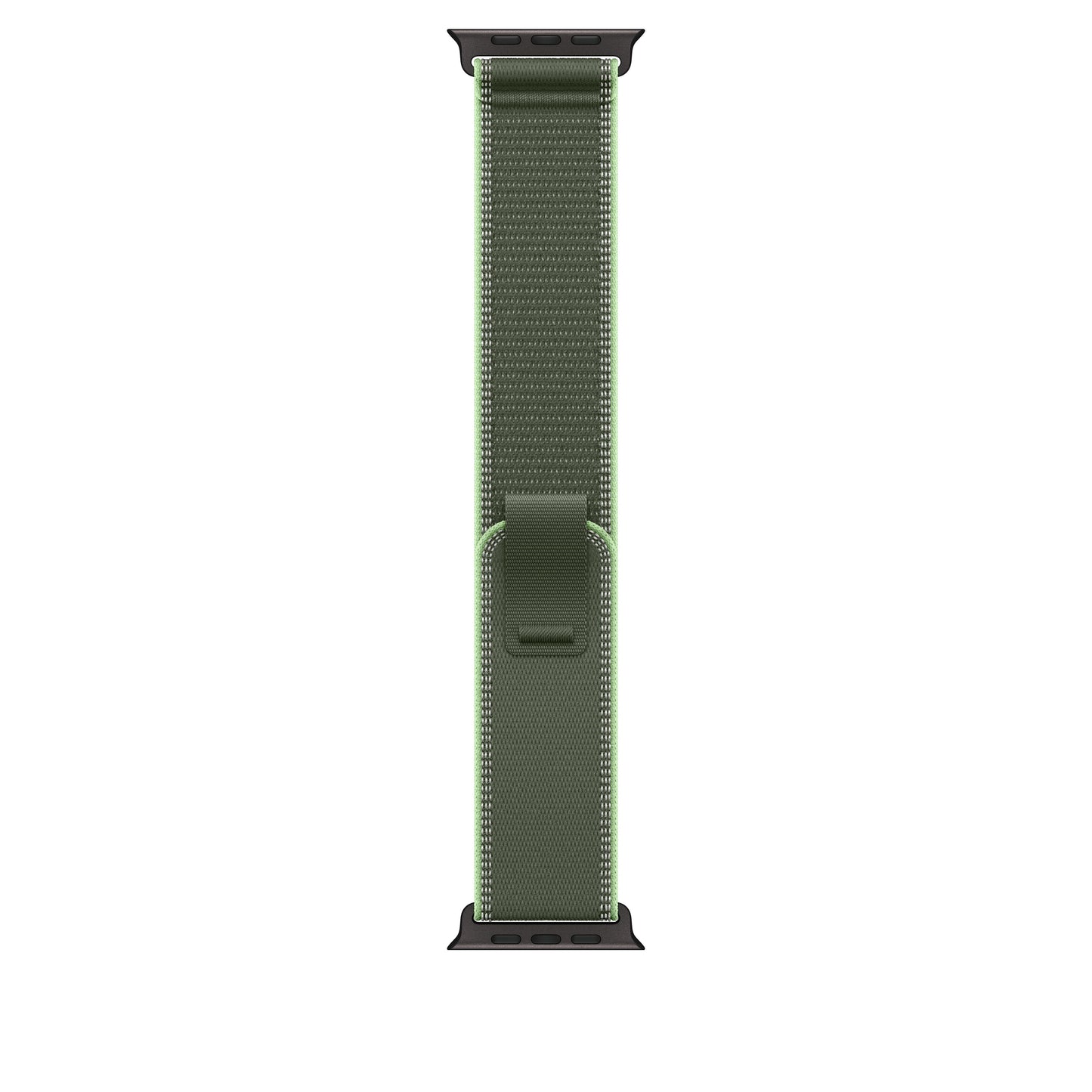 Řemínek pro Apple Watch 44/45/46/49 mm Apple zelený/neonový Trailový tah - M/L - provedení z černého titanu - iSTYLE CZ