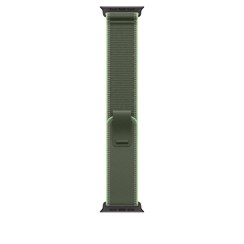 Řemínek pro Apple Watch 44/45/46/49 mm Apple zelený/neonový Trailový tah - S/M - provedení z černého titanu - iSTYLE CZ