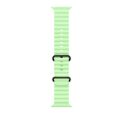 Řemínek pro Apple Watch 44/45/46/49 mm Apple neonově zelený Oceánský - provedení z černého titanu - iSTYLE CZ