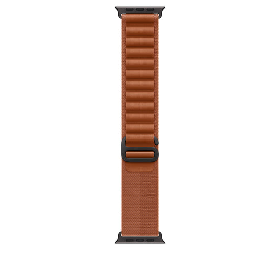 Řemínek pro Apple Watch 44/45/46/49 mm Apple terakotový Alpský tah - střední - provedení z černého titanu - iSTYLE CZ
