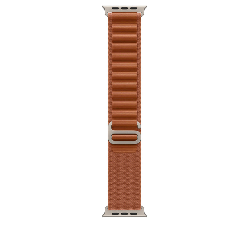 Řemínek pro Apple Watch 44/45/46/49 mm Apple terakotový Alpský tah - malý - provedení z přírodního titanu - iSTYLE CZ
