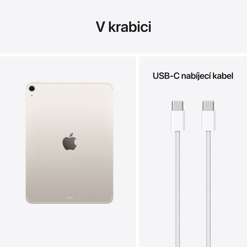 11palcový iPad Air Wi-Fi + Cellular 128 GB - hvězdně bílý (M4) - iSTYLE.cz