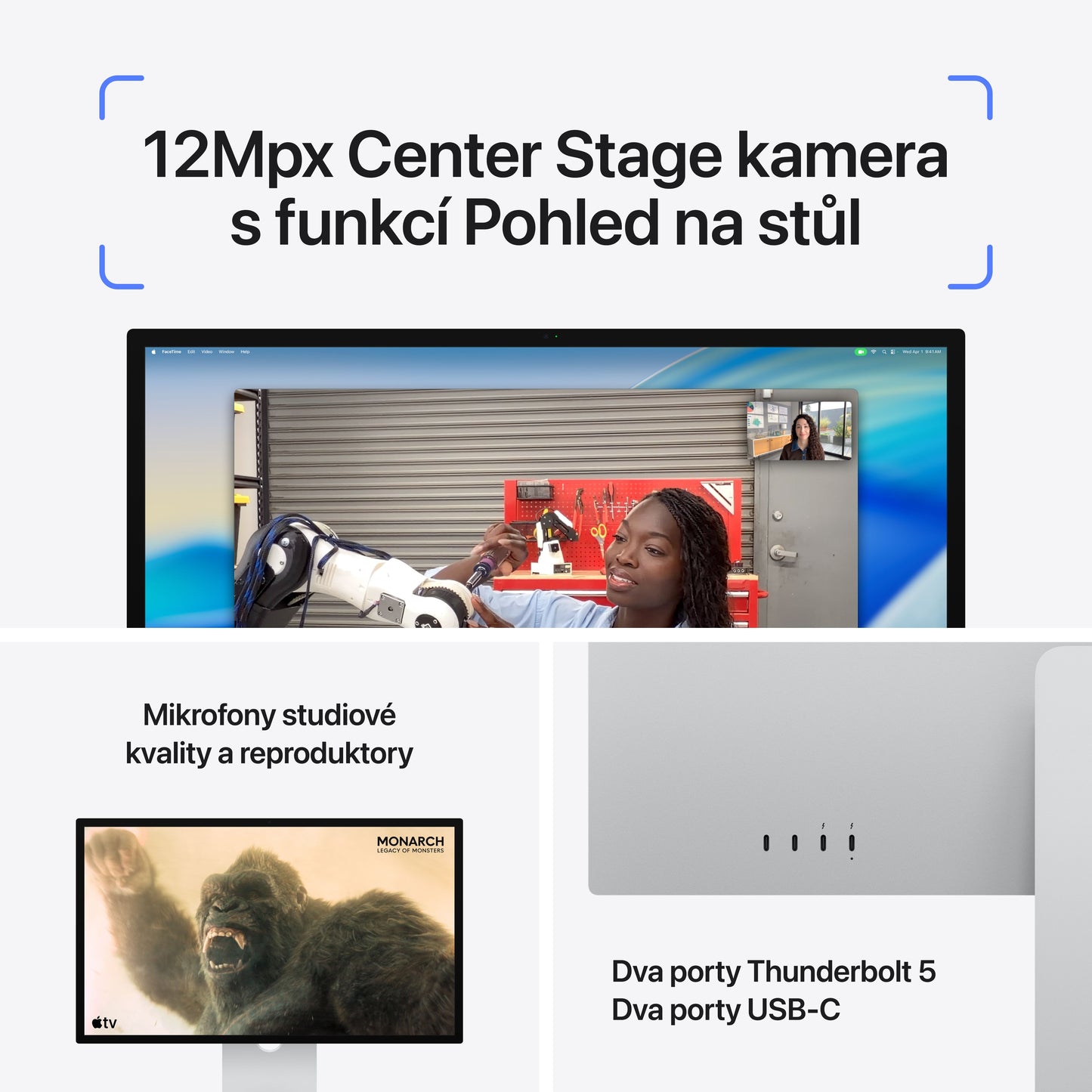 Studio Display – standardní sklo – stojan s nastavitelným náklonem a výškou - iSTYLE.cz