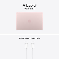 MacBook Neo 13", Apple A18 Pro čip, 6jádrové CPU, 5jádrové GPU, 8 GB, 512GB SSD, Touch ID - ruměný (otevřený) - iSTYLE.cz