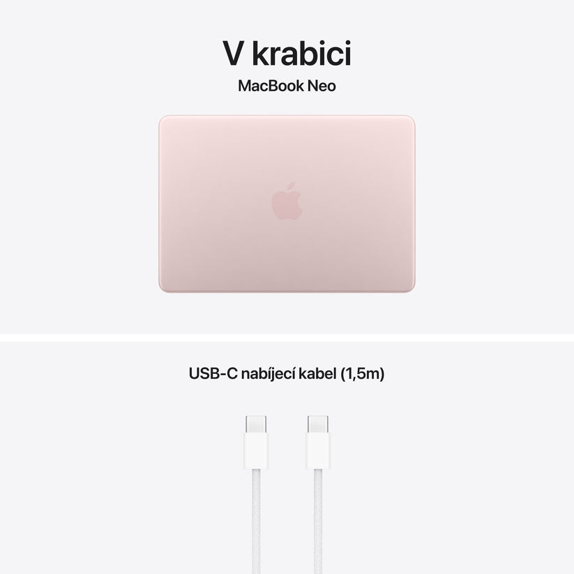 MacBook Neo 13", Apple A18 Pro čip, 6jádrové CPU, 5jádrové GPU, 8 GB, 512GB SSD, Touch ID - ruměný (otevřený) - iSTYLE.cz