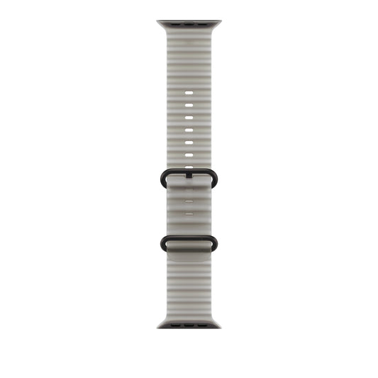 49mm průsvitně šedý Oceánský řemínek – provedení z černého titanu - iSTYLE.cz