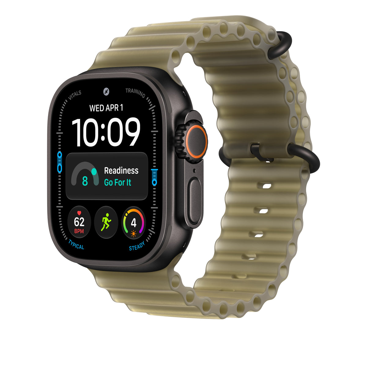 49mm průsvitně chaluhový řemínek – provedení z černého titanu - iSTYLE.cz