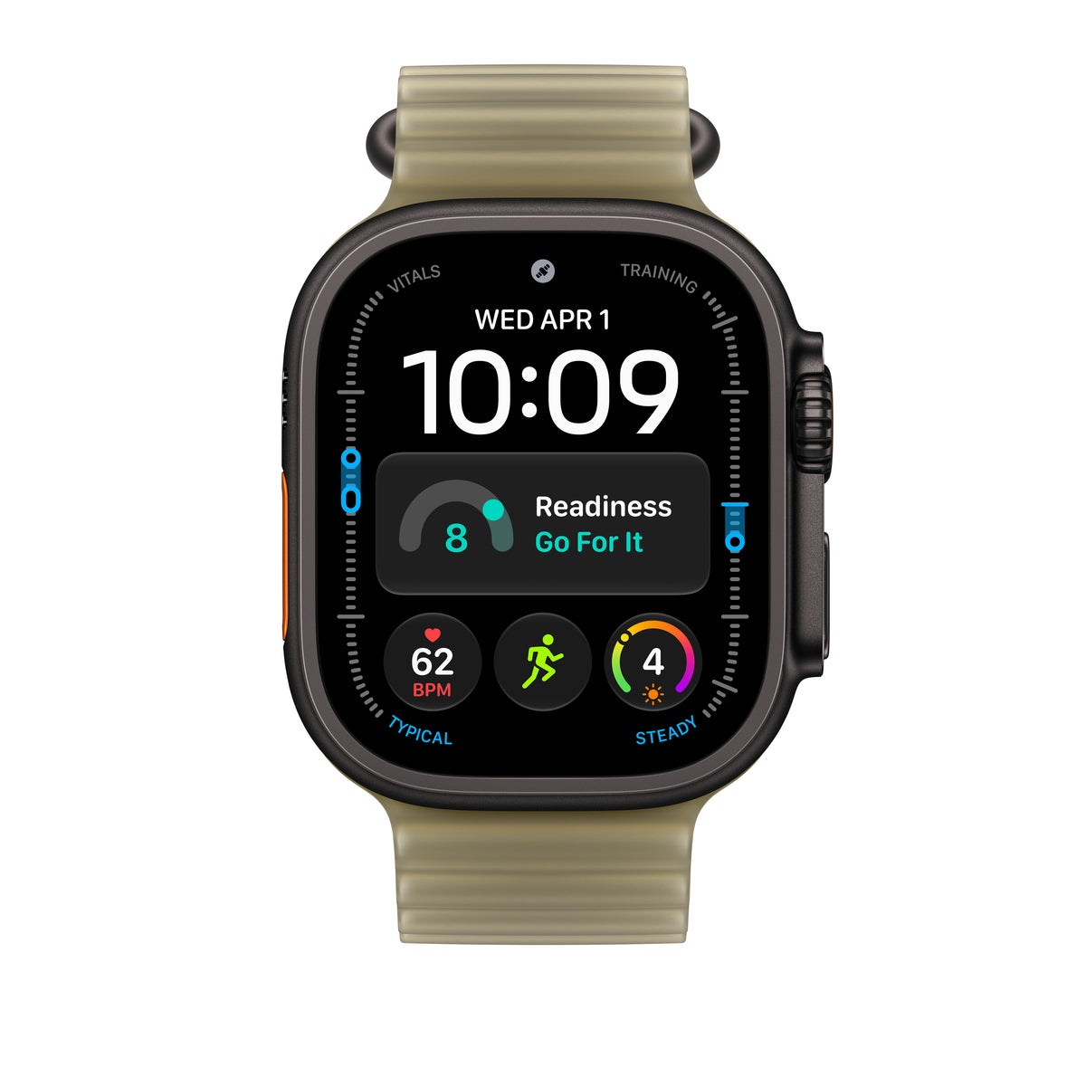 49mm průsvitně chaluhový řemínek – provedení z černého titanu - iSTYLE.cz