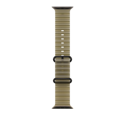 49mm průsvitně chaluhový řemínek – provedení z černého titanu - iSTYLE.cz