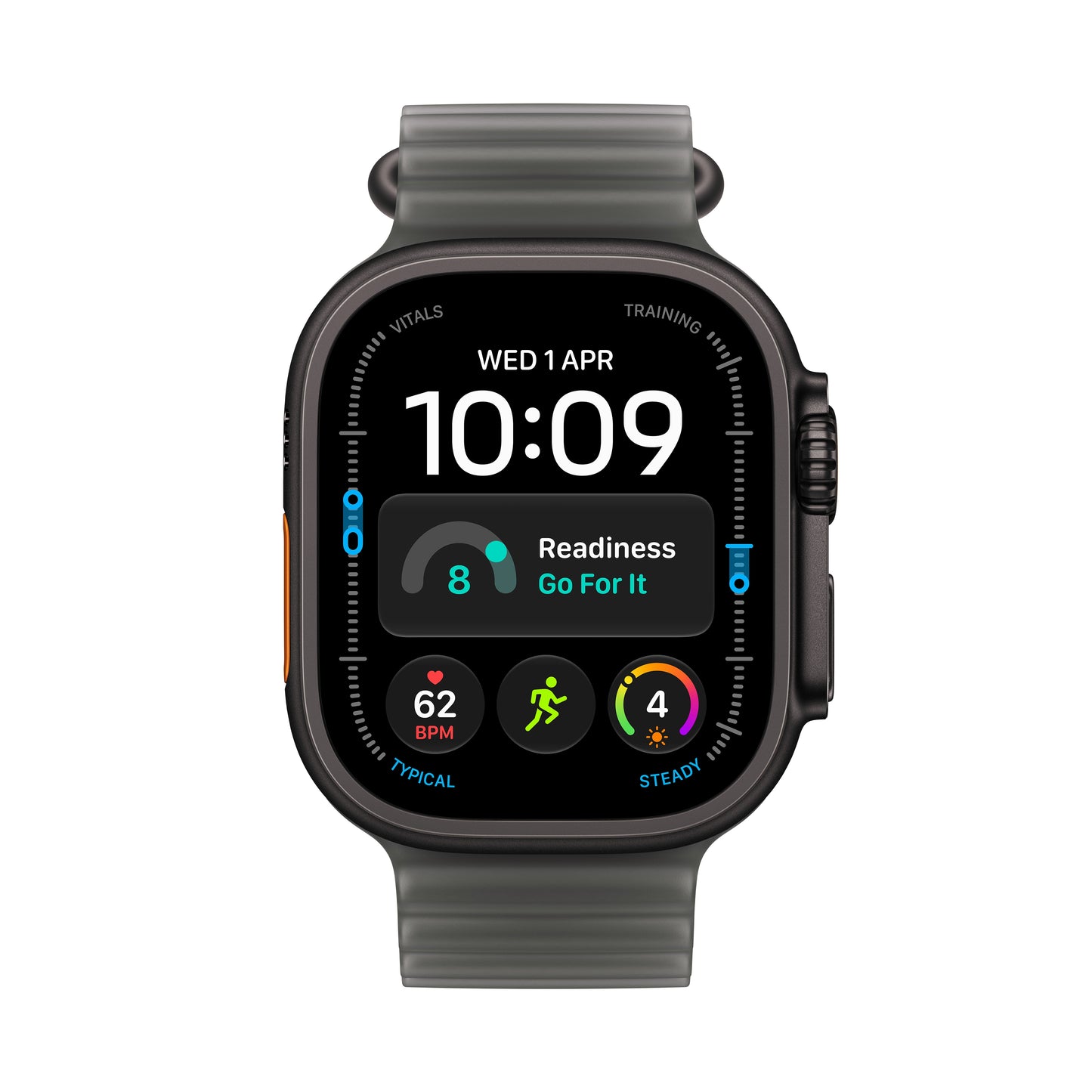 Apple Watch Ultra 4 • GPS + Cellular • 49mm pouzdro z černého titanu • Průsvitně černý Oceánský řemínek - iSTYLE.cz