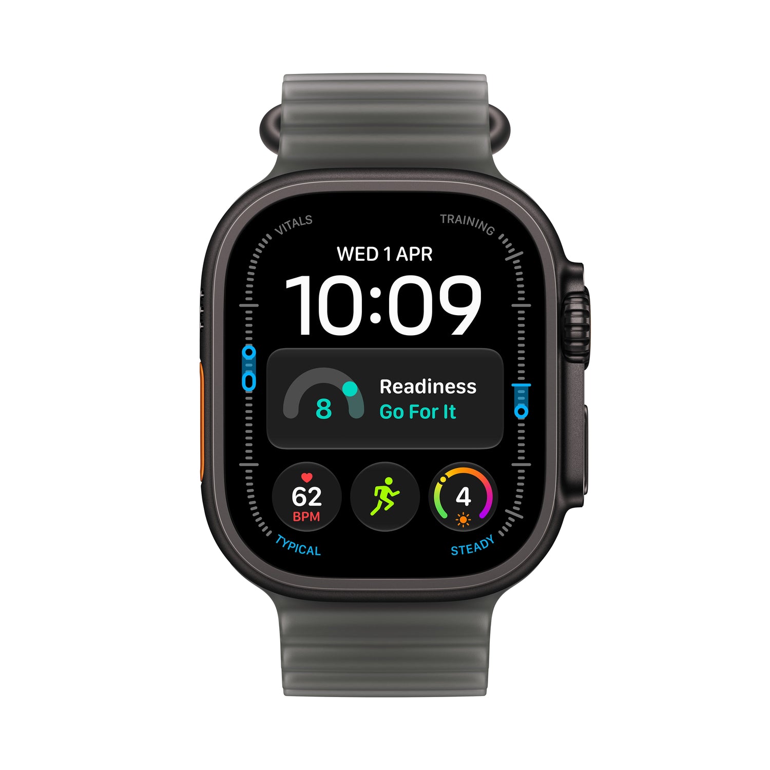 Apple Watch Ultra 4 • GPS + Cellular • 49mm pouzdro z černého titanu • Průsvitně černý Oceánský řemínek - iSTYLE.cz