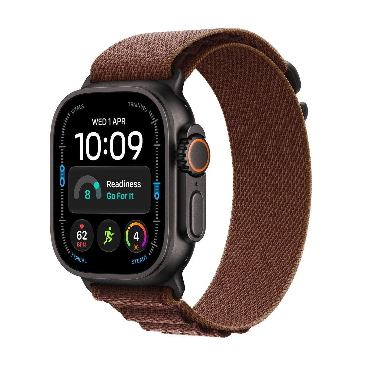 Apple Watch Ultra 4 • GPS + Cellular • 49mm pouzdro z černého titanu • Burgundsky červený Alpský tah – L - iSTYLE.cz