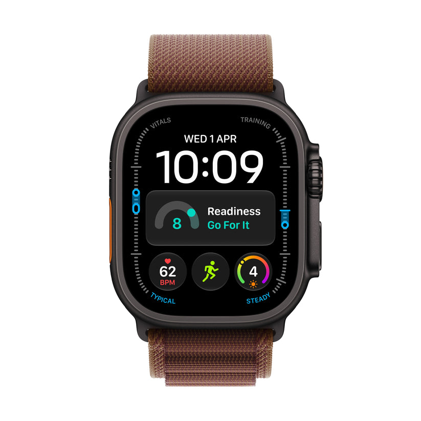 Apple Watch Ultra 4 • GPS + Cellular • 49mm pouzdro z černého titanu • Burgundsky červený Alpský tah – L - iSTYLE.cz