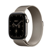 Apple Watch Series 12 • GPS + Cellular • 42mm pouzdro z přírodního titanu • Přírodní milánský tah - iSTYLE.cz