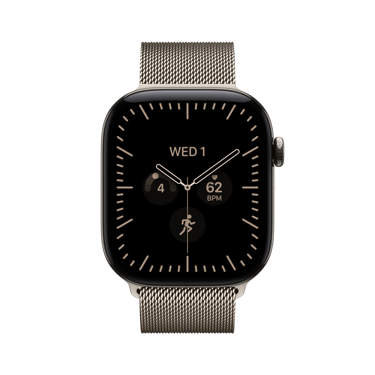 Apple Watch Series 12 • GPS + Cellular • 42mm pouzdro z přírodního titanu • Přírodní milánský tah - iSTYLE.cz