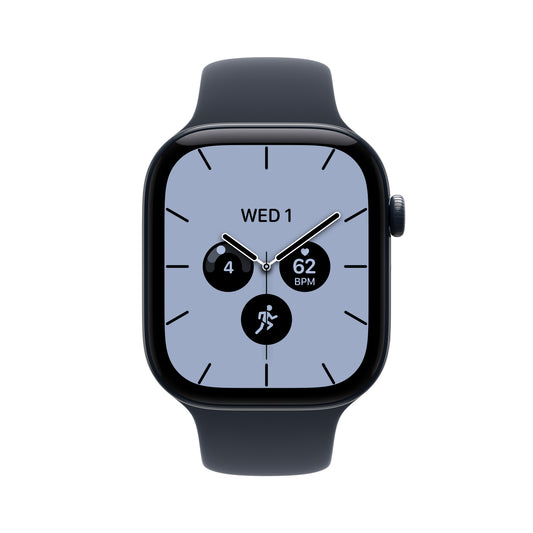 Apple Watch Series 12 • GPS + Cellular • 42mm pouzdro z nočně modré keramiky • Námořnicky modrý sportovní řemínek – S/M - iSTYLE.cz