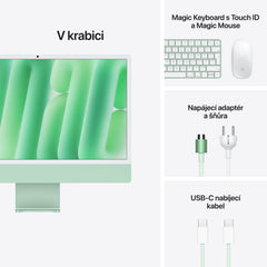 24palcový iMac s Retina 4,5K displejem: Čip Apple M6 s 12 jádrovým CPU a 12 jádrovým GPU, Standardní sklo, 24GB ,512 GB SSD - zelený - iSTYLE.cz