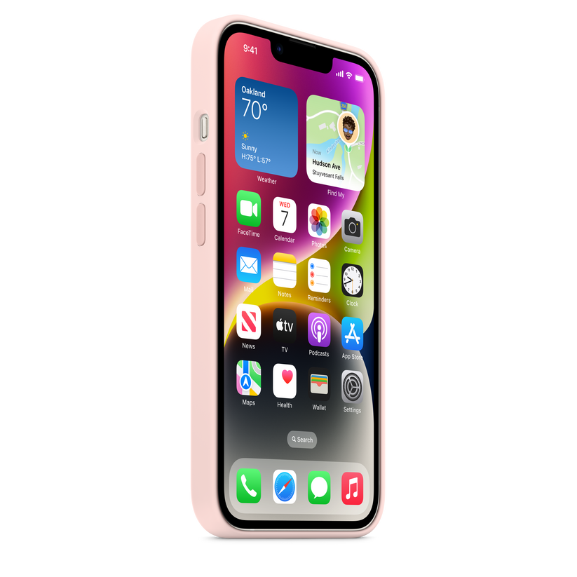 Apple silikonový kryt s MagSafe na iPhone 14 - křídově růžový - iSTYLE CZ