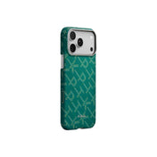 Kryt pro iPhone 17 Pro Max Pitaka Ultra-Slim Case - Monogram Gold/Green