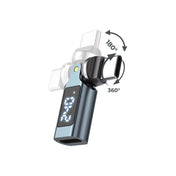 Otočný USB-C adaptér s displejem Mobile Origin CB15 240 W – šedý