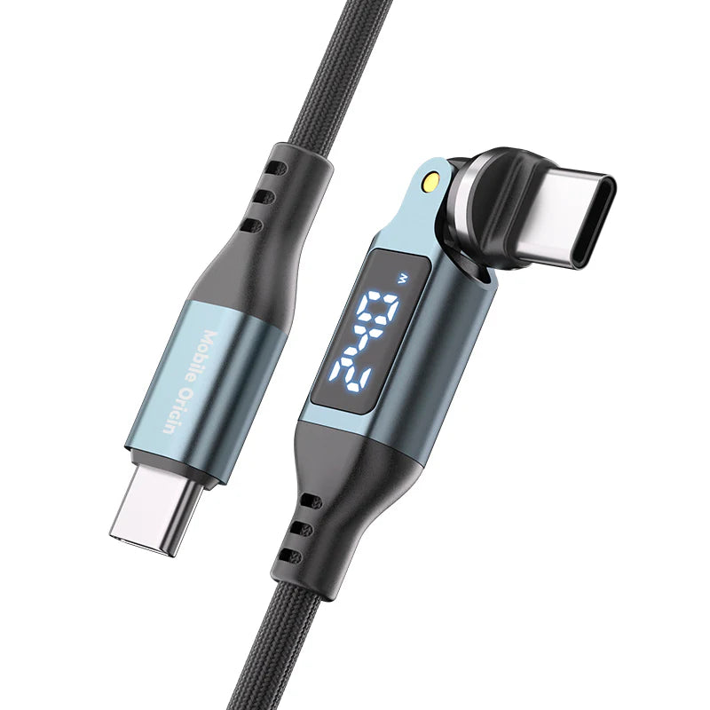 Kabel Mobile Origin Otočný USB-C kabel s displejem 540° 240 W (1,8m)