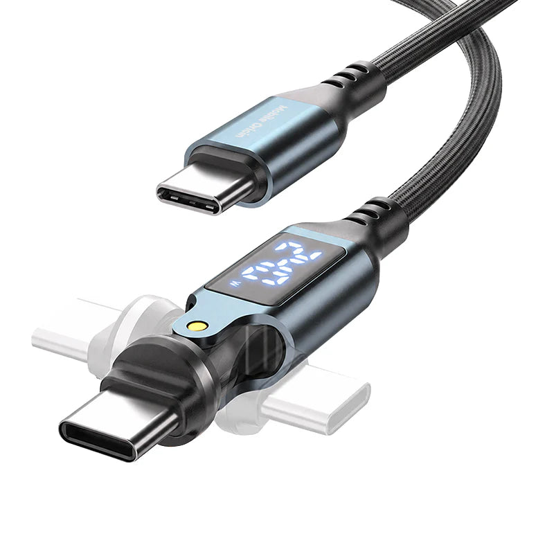Kabel Mobile Origin Otočný USB-C kabel s displejem 540° 240 W (1,8m)