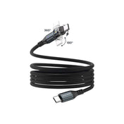Magnetický otočný USB-C / USB-C kabel Mobile Origin CB14 240 W, 1 m – vesmírně šedý