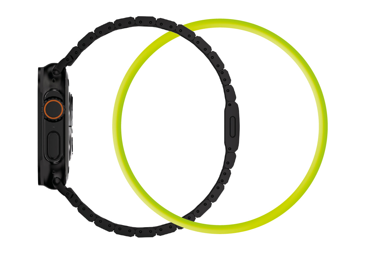 Titanový řemínek pro Apple Watch Ultra 44/45/46/49 mm Mobile Origin Titanium Band Modena - černý