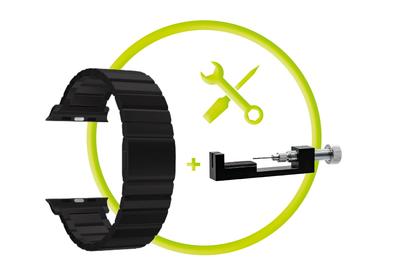 Titanový řemínek pro Apple Watch Ultra 44/45/46/49 mm Mobile Origin Titanium Band Modena - černý