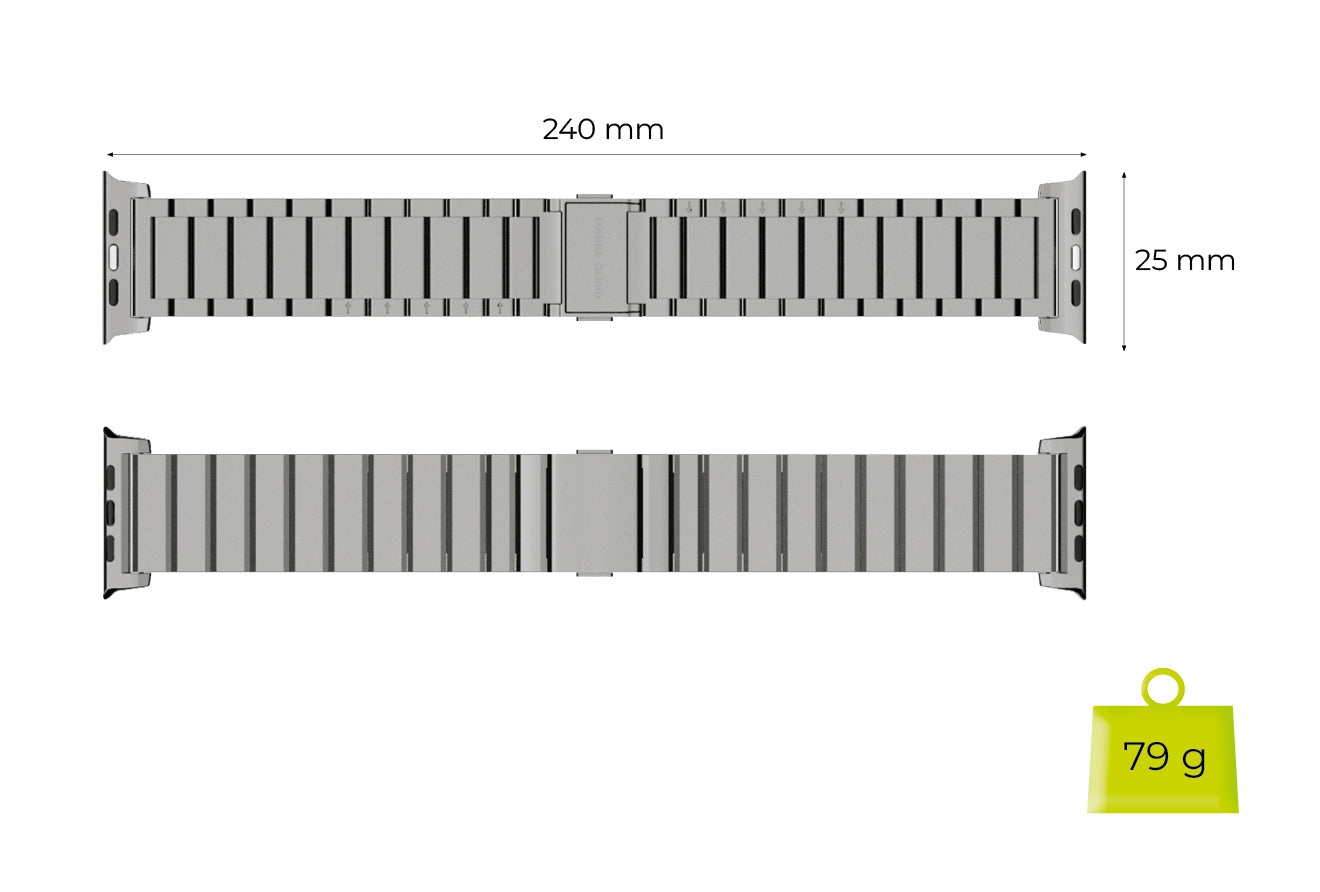 Titanový řemínek pro Apple Watch Ultra 44/45/46/49 mm Mobile Origin Titanium Band Modena - přírodní